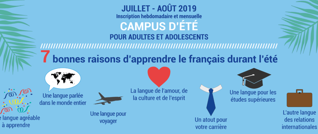 Campus d’été – cours de français pour adultes et adolescents