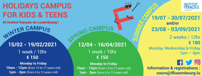 New ! – Holidays campus from 6 to 17 years old