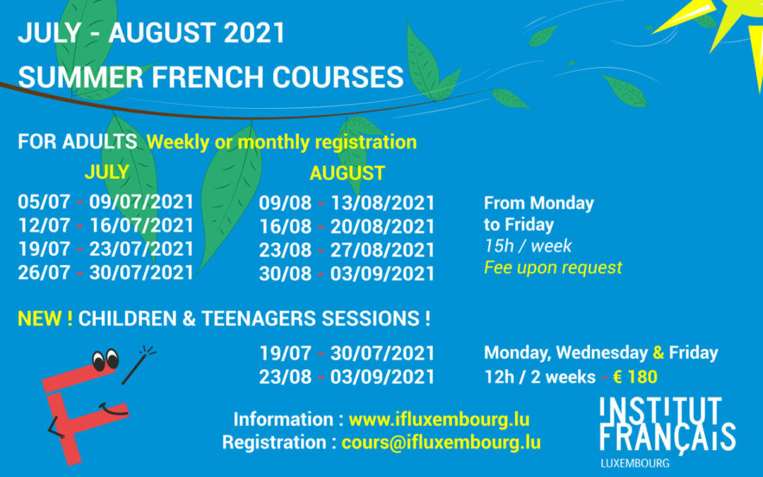 Summer french courses 2021